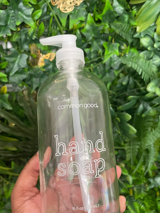 Hand soap glass bottle